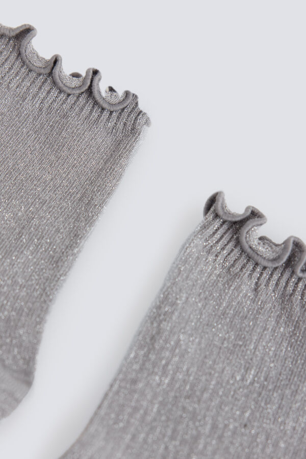Springfield Lurex long socks grey