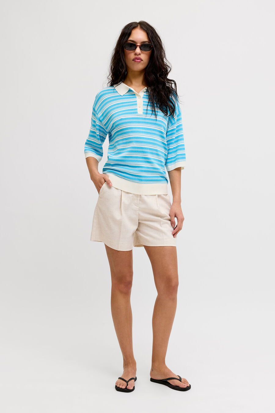 Short chino tiro alto