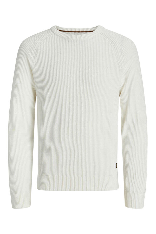 Jack & Jones Jersey de punto estructurado blanco