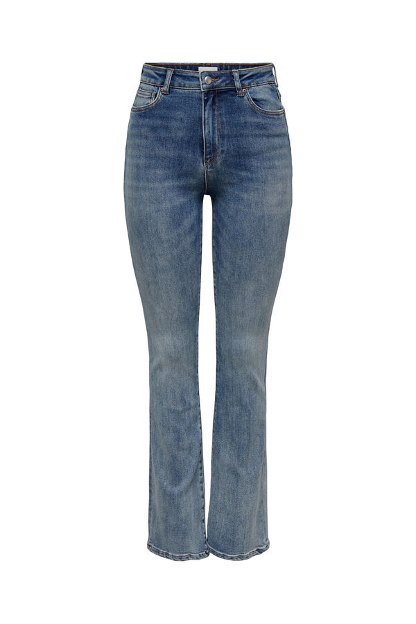 Springfield High rise flared jeans plava