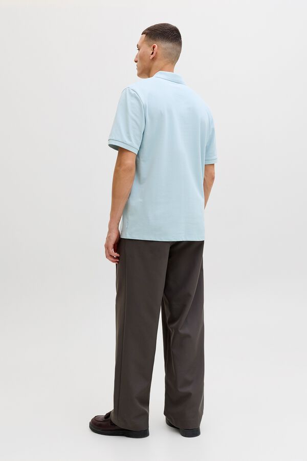 Jack & Jones Strick-Poloshirt Regular Fit Blau