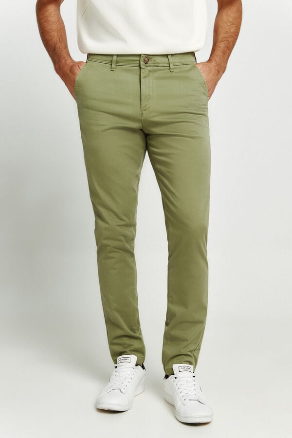 Jack & Jones Pantal&oacute;n chino slim verde