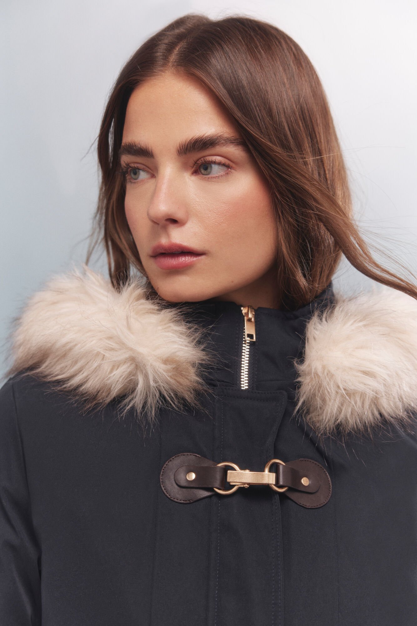 Springfield Parka &agrave; capuche zipp&eacute;e en m&eacute;tal Sorona Aura