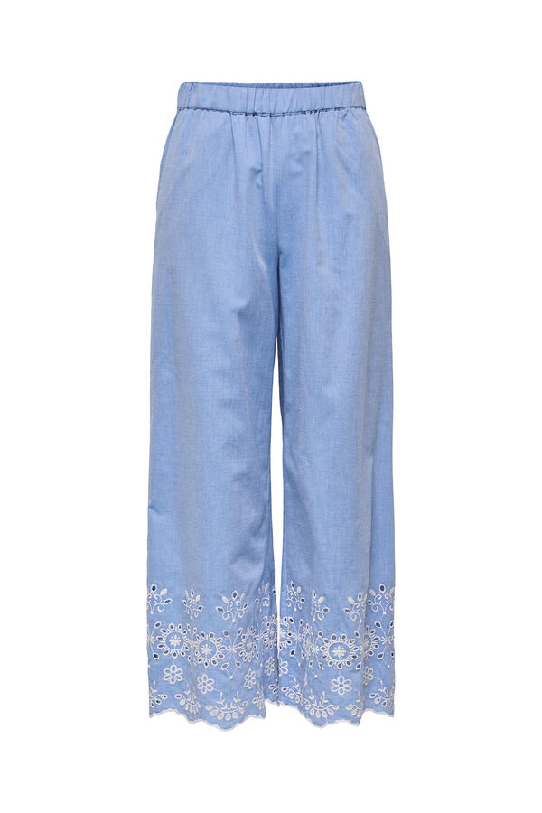 JDY Weite lange Hose Blau