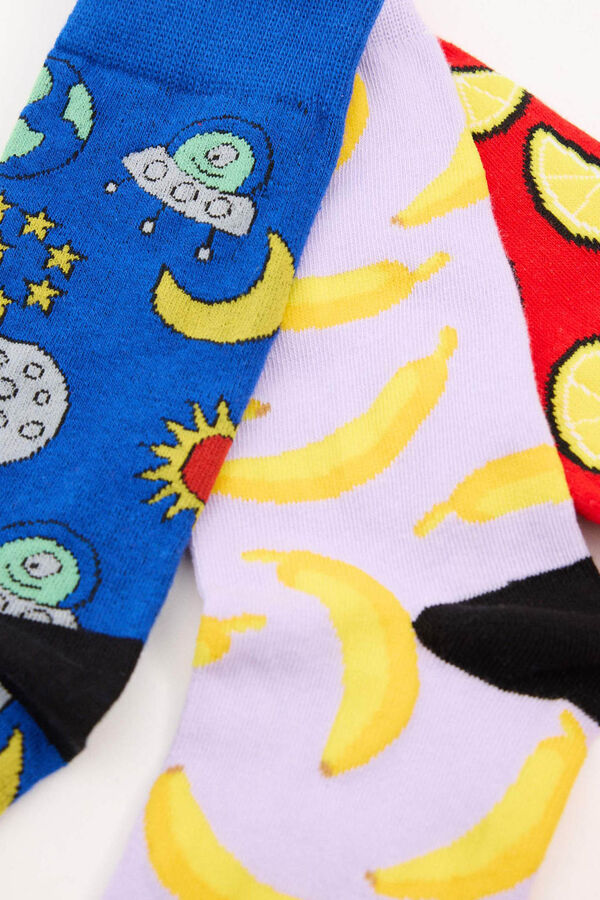 Springfield 3-pack of patterned socks természetes