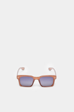 Springfield Plastic-rimmed square frame sunglasses tan