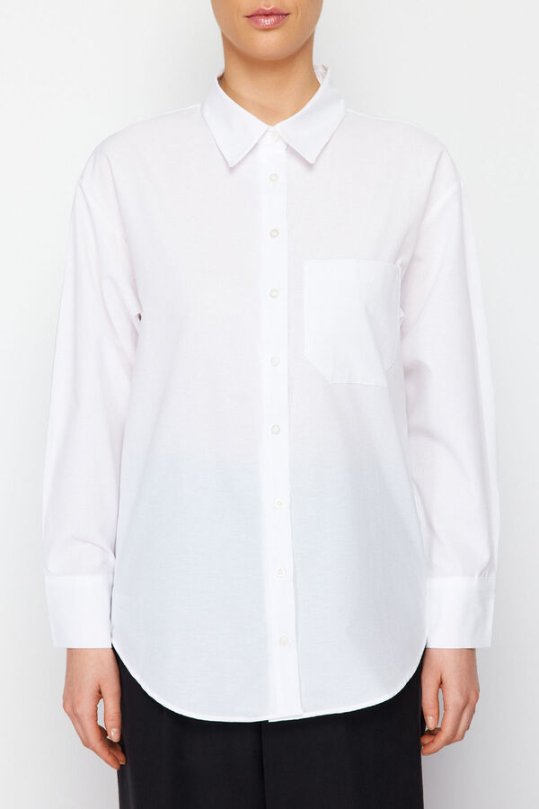 Trendyol Camisa algod&oacute;n blanco