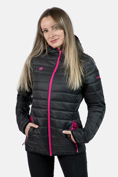 Springfield Ultralight, wind and water resistant fibre fleece jacket with hood. black