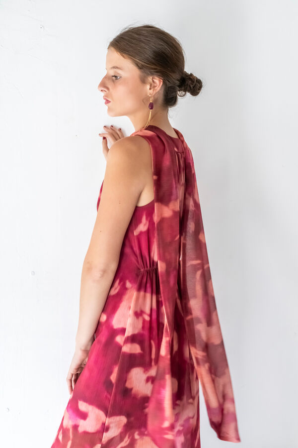 Cul Sac Vestido midi recto estampado