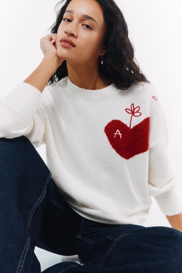 Springfield Pull &agrave; c&oelig;ur A marron