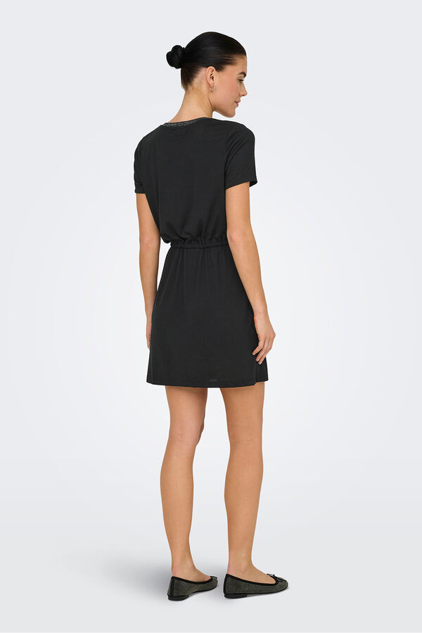 JDY Lurex short dress black