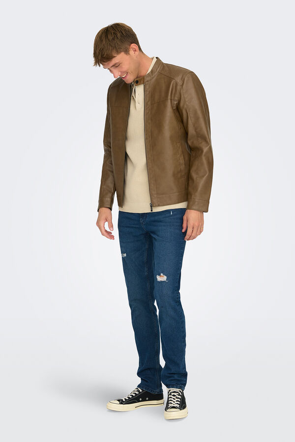 Only & Sons Biker jacket nude