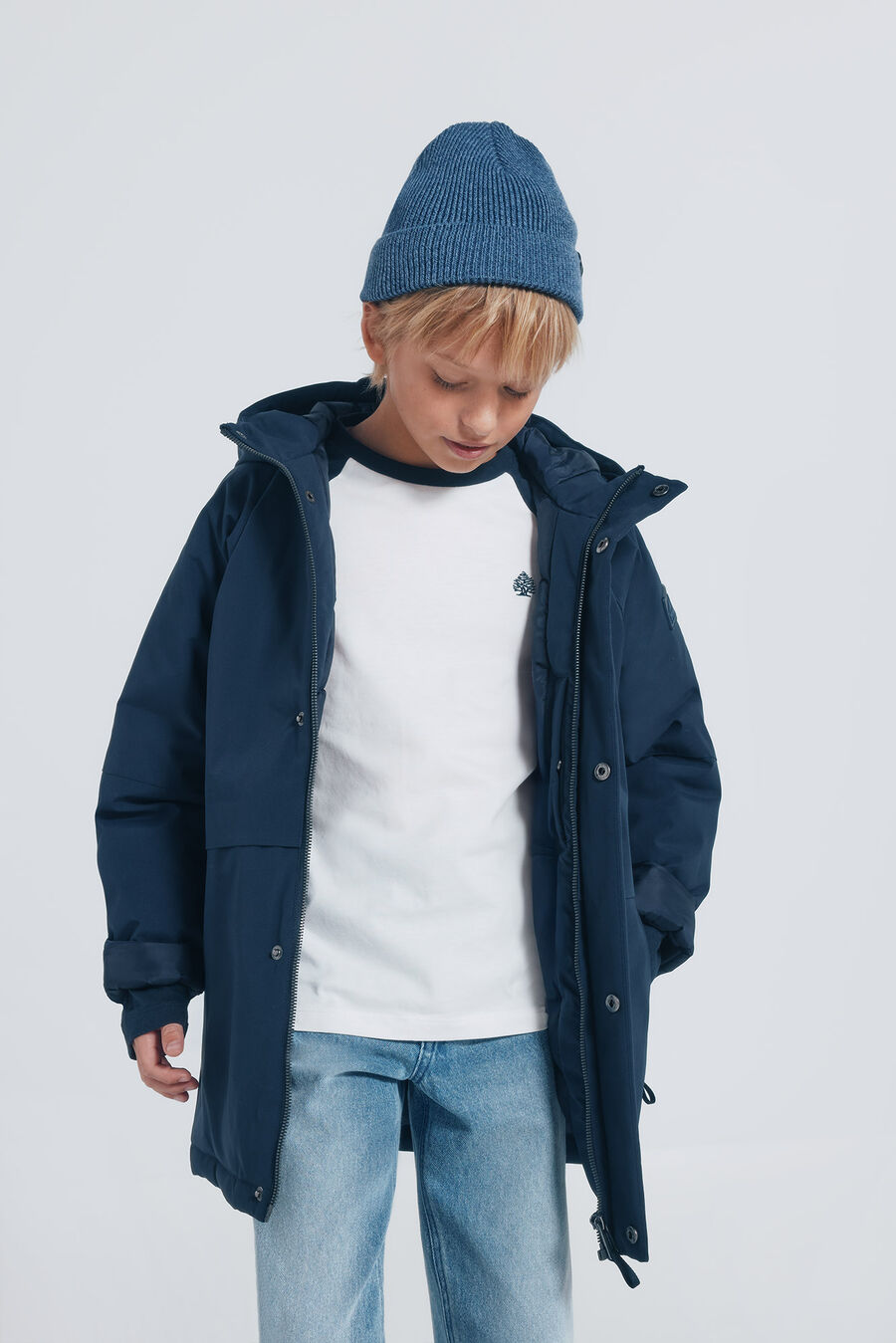 Parka azul marina niño