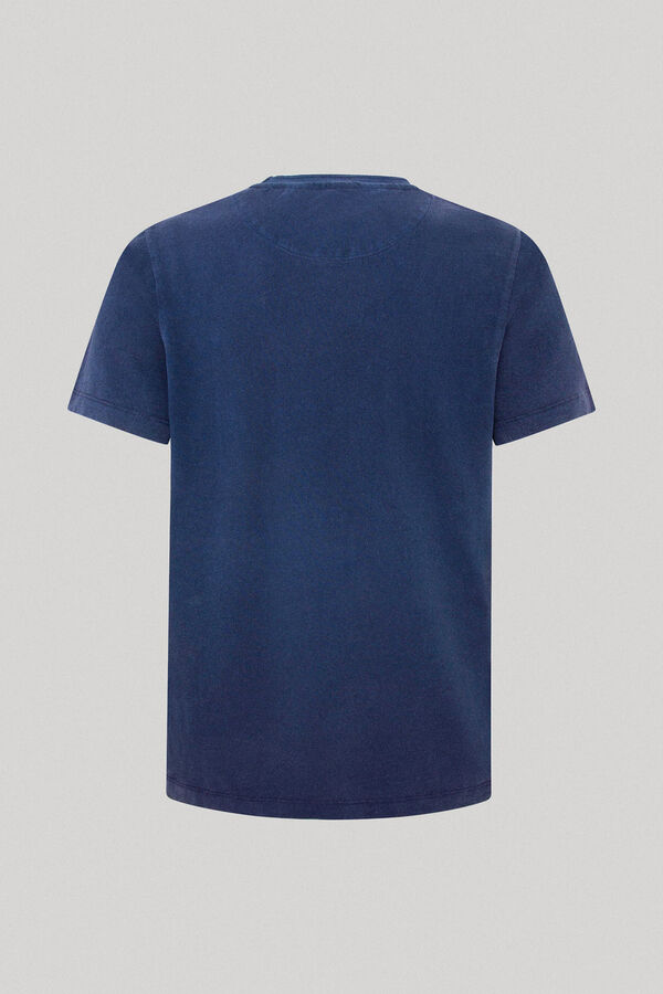 Springfield Slim Fit Logo Print T-shirt tamno plava