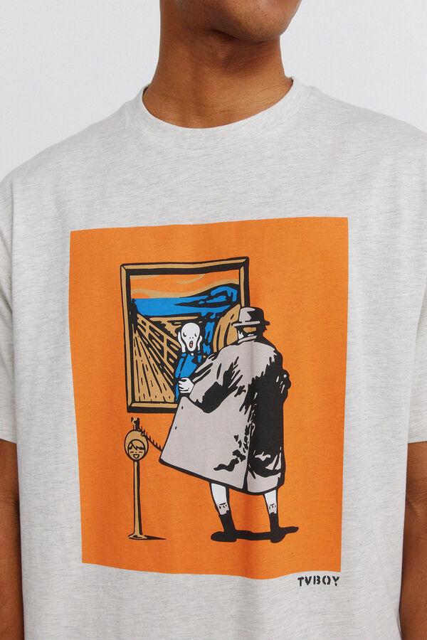 Springfield Camiseta TvBoy Grito gris