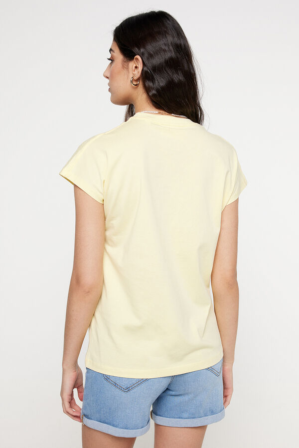 Springfield Oversize printed T-shirt žuta