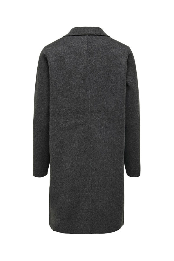 Only Abrigo midi de pa&ntilde;o gris