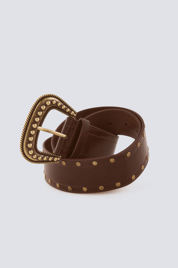 Springfield Studded wide belt nude