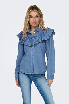 Only Camisa denim con volante