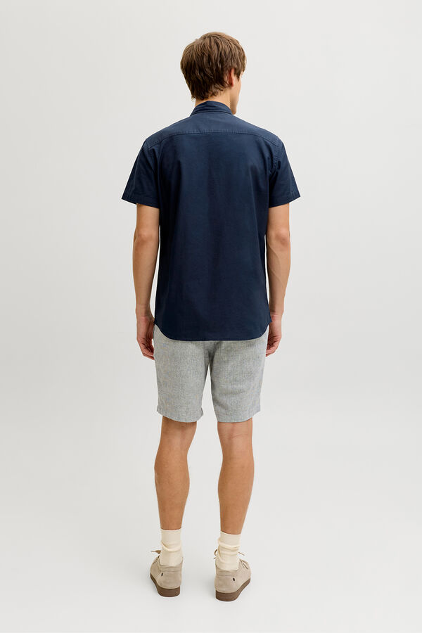 JJ REBEL Short sleeve oxford shirt blue