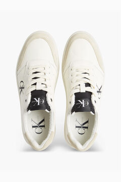 Springfield Leather and suede trainers fehér