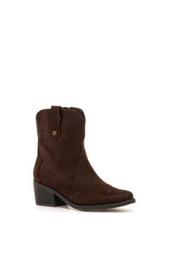 MTNG Botins cowboy com bordados e salto largo