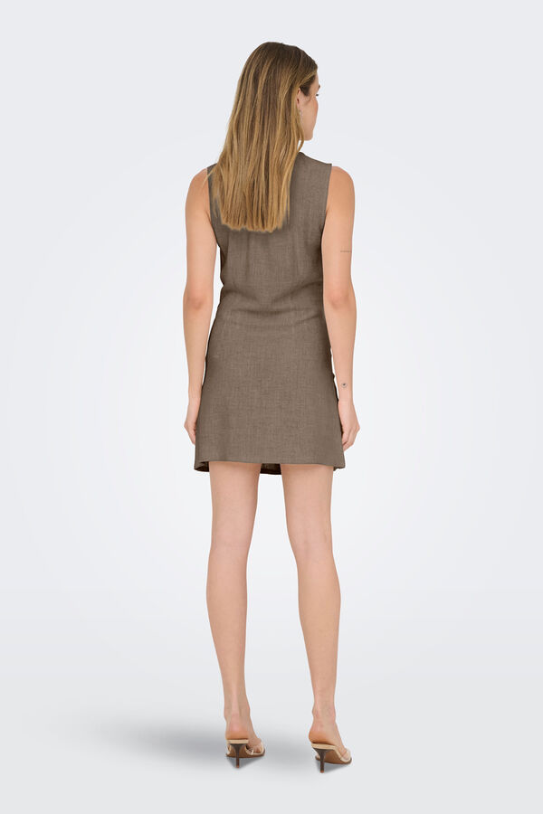 Only Linen short dress nude