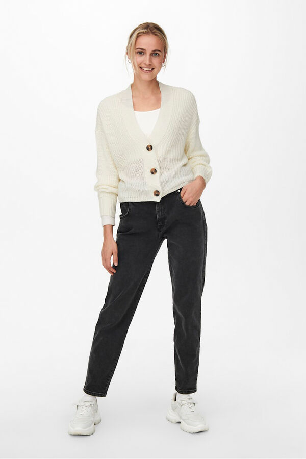 Only Cardigan button fastening white
