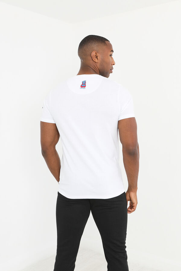 Springfield Printed short-sleeved T-shirt. bijela