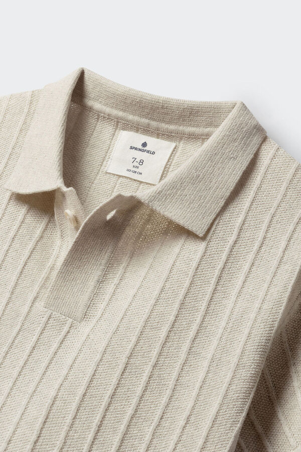 Springfield Kids Dečija trikotažna majica polo kratkih rukava Siva