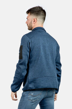 Springfield Knitted Fleece Jacket kék