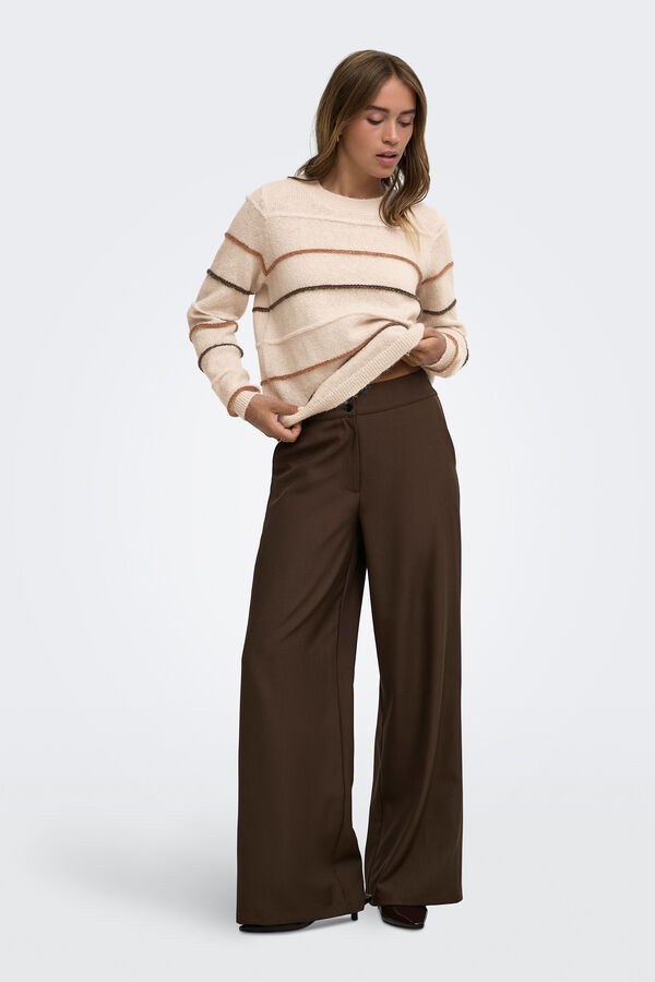JDY Camisola gola redonda cinzento