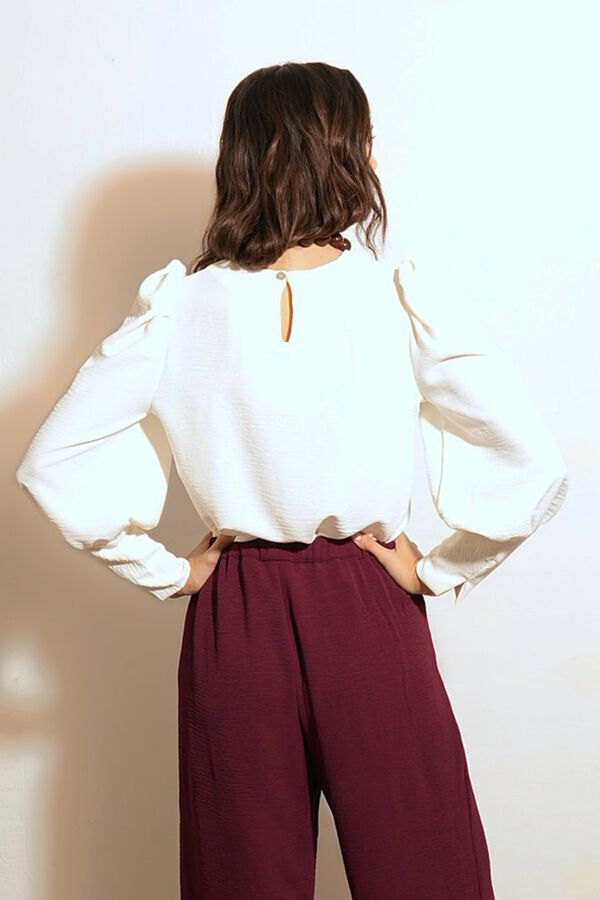 Cul Sac Puffed sleeve shirt beige