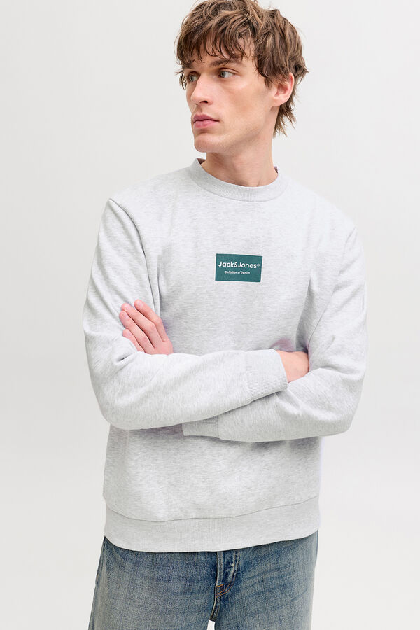 Jack & Jones Sudadera cuello redondo felpa blanco