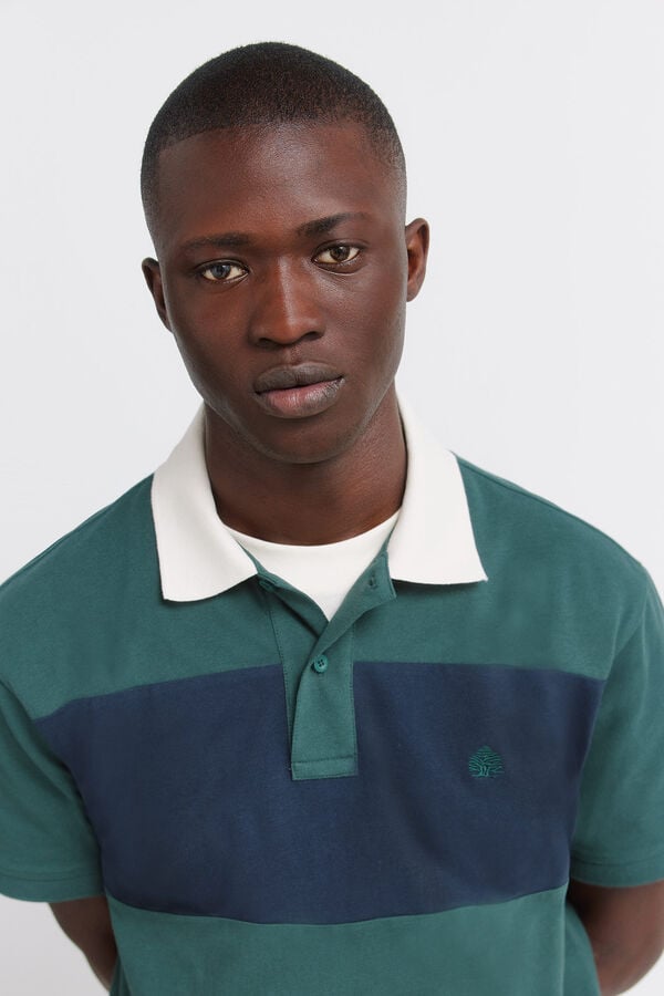 Springfield Piqu&eacute; regular fit polo blue