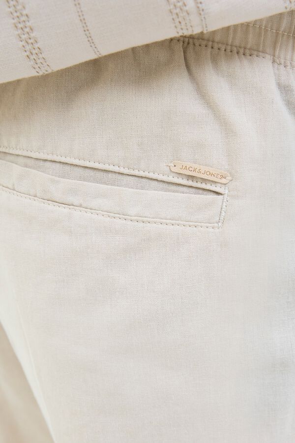 Jack & Jones Linen relaxed fit trousers grey