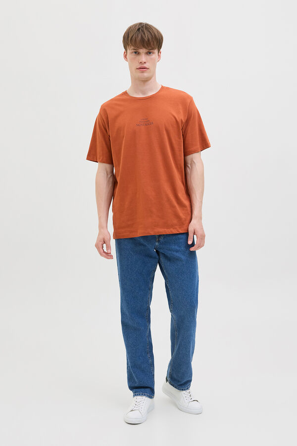 JJ REBEL T-shirt with back print Narandžasta