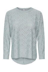 Only T-shirt with cutouts beige