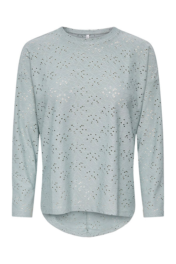 Only T-shirt with cutouts beige