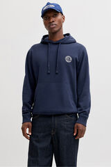 Jack & Jones Sudadera con capucha relaxed azul