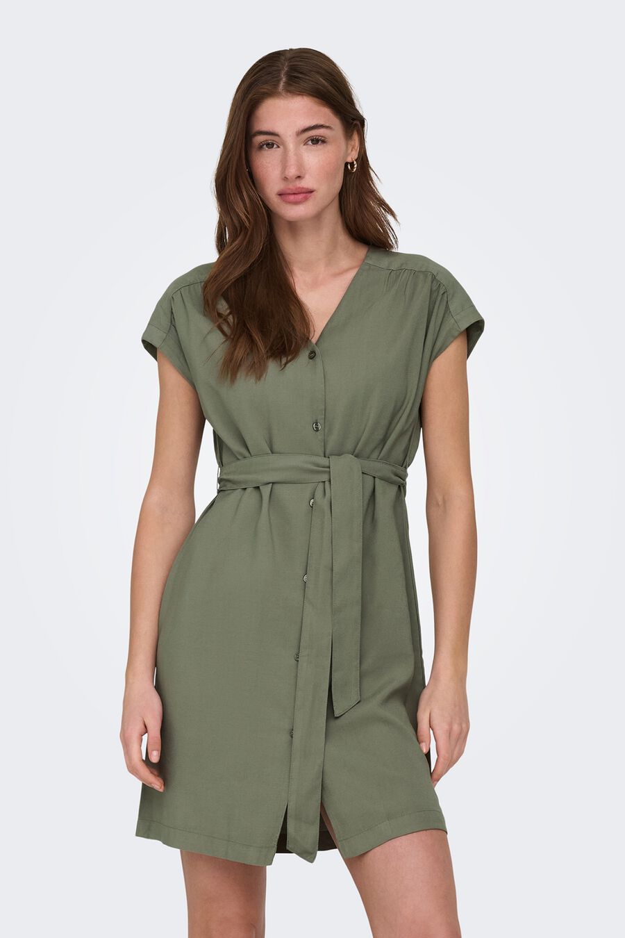 Vestido corto abotonado