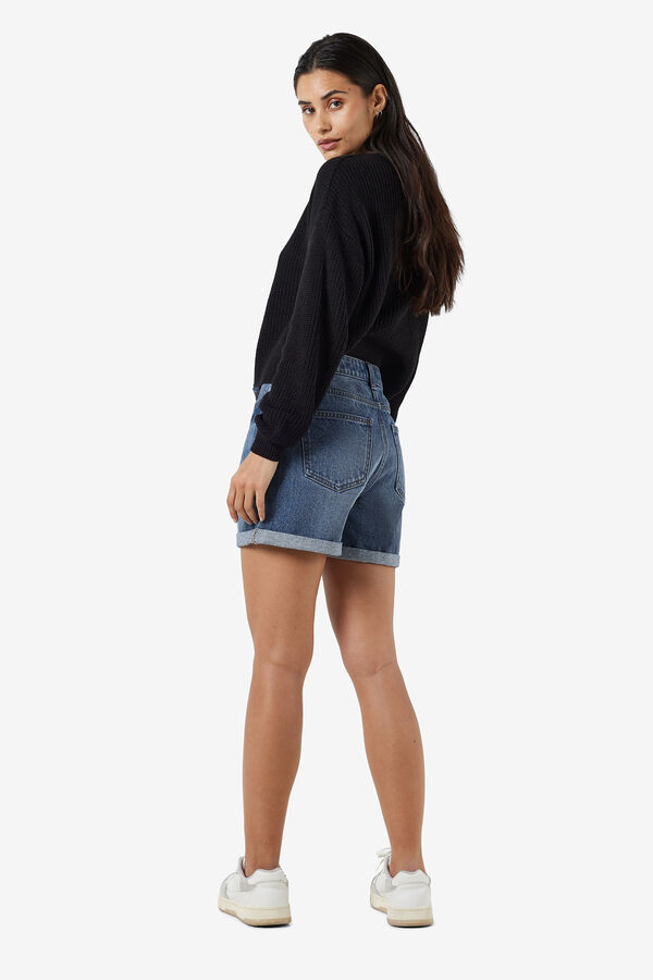Noisy May Shorts Saumumschlag Blau