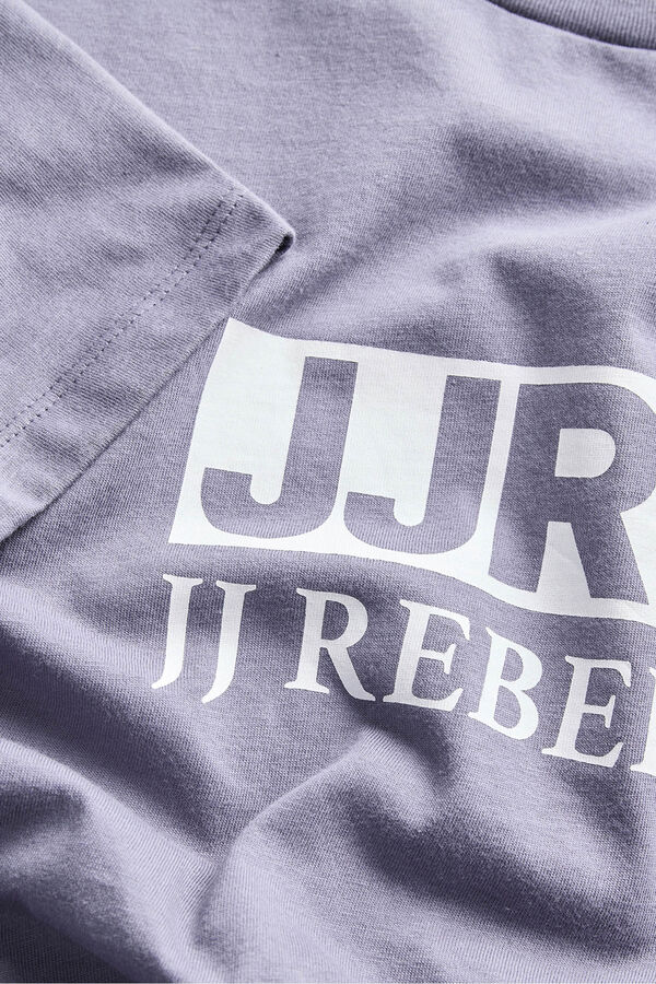 JJ REBEL Cotton short sleeve logo T-shirt grey