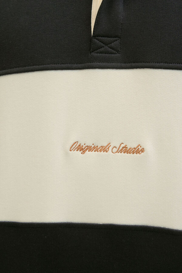 Jack & Jones Sweatshirt polo com listras preto