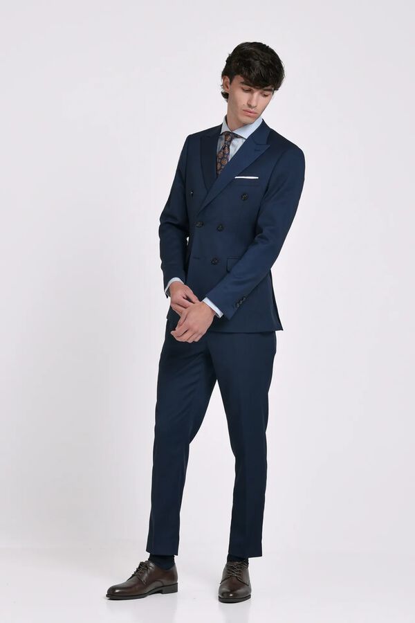 JVZ Suit trousers with loops blue