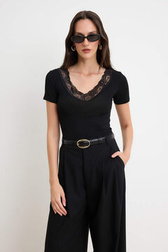 Trendyol Top de cuello pico ajustado