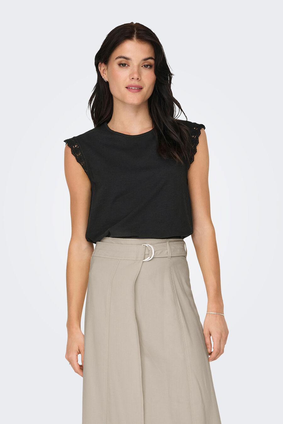 Camiseta sin mangas encaje