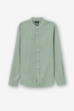 Springfield Regular Fit Linen Shirt green