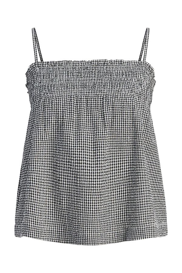 Jack & Jones Cotton seersucker top noir