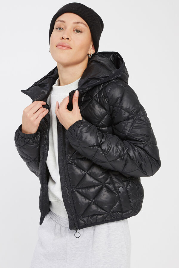 Springfield Light hooded puffer jacket fekete